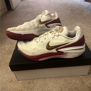 W NIKE AIR ZOOM GT CUT 2 WHITE RED GOLD FN0299 121 IONESCU SZ 11 / Men’s 9.5 CIB
